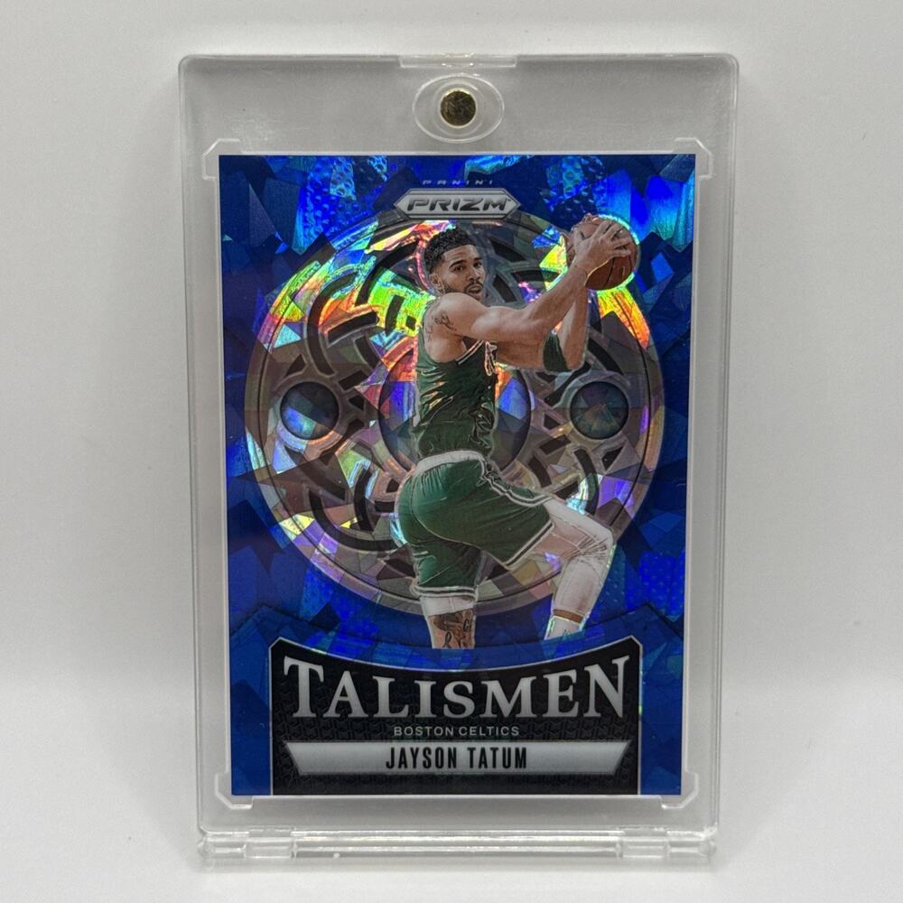 2024-25 Prizm #9 Jayson Tatum Talismen Blue Ice /125-Celtics NBA Short Print